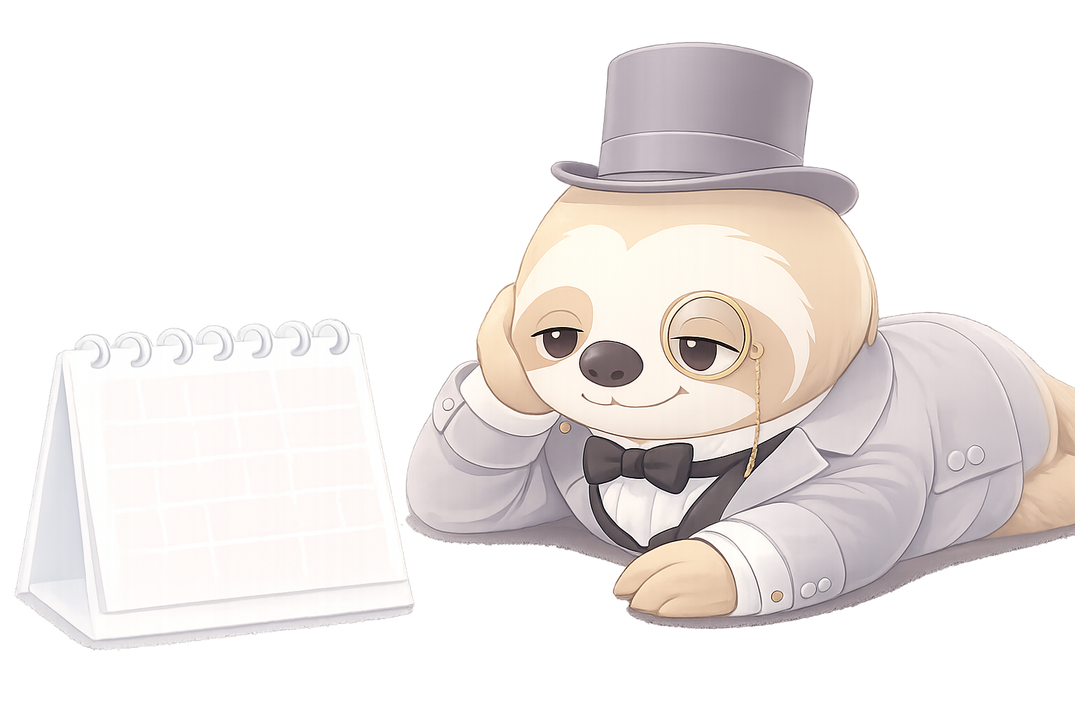 Mascote No Prazo no calendário financeiro